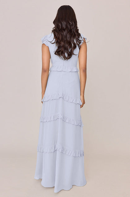 Amelia Chiffon Dress | Made To Order | Periwinkle