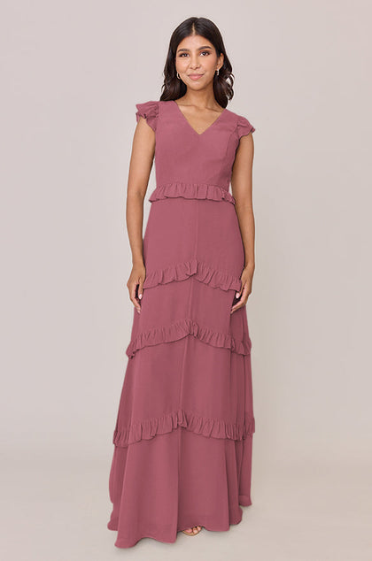 Amelia Chiffon Dress | Made To Order | Rosewood
