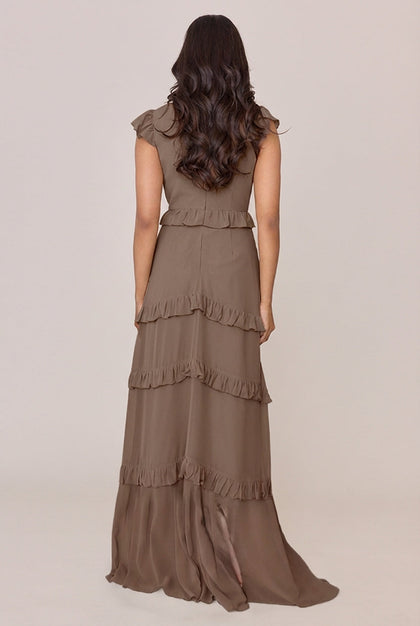 Amelia Chiffon Dress | Made To Order | Truffle