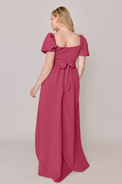 Angelle Crepe Dress | Made To Order | Berry