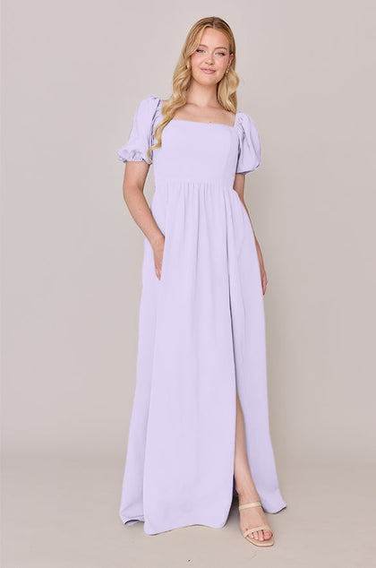 Angelle Crepe Dress | Made To Order | Light Lavender