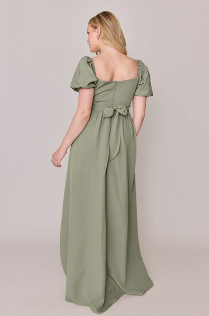 Angelle Crepe Dress | Made To Order | Moss