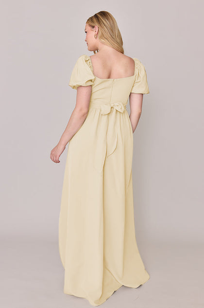 Angelle Crepe Dress | Made To Order | Pale Yellow