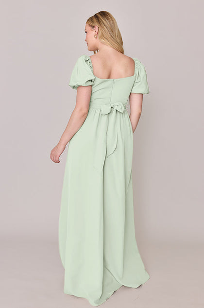 Angelle Crepe Dress | Made To Order | Pistachio