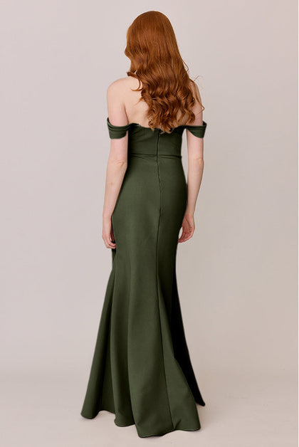 Ariel Convertible Crepe Dress | Made To Order | Deep Olive