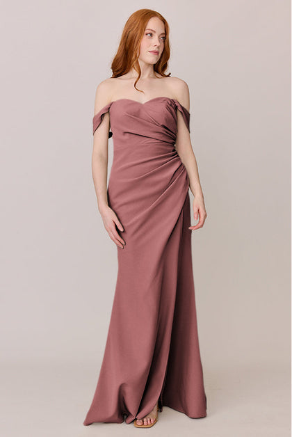 Ariel Convertible Crepe Dress | Made To Order | Dusty Rose