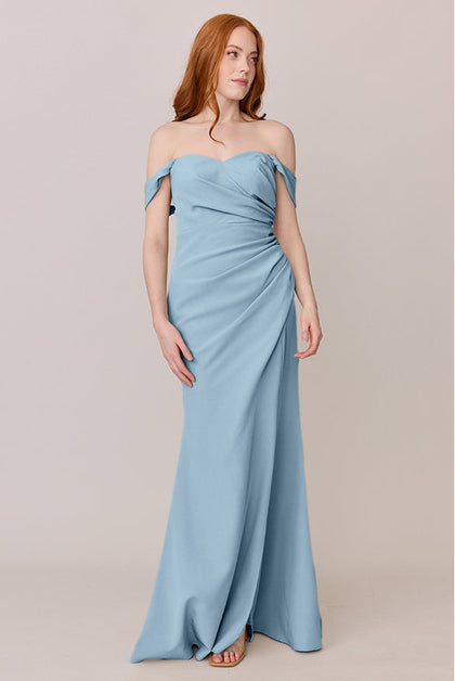 Ariel Convertible Crepe Dress | Made To Order | French Blue