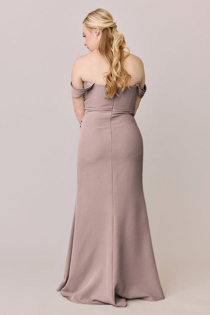 Ariel Convertible Crepe Dress | Made To Order | Latte