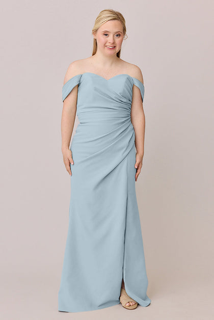 Ariel Convertible Crepe Dress | Made To Order | Light Blue