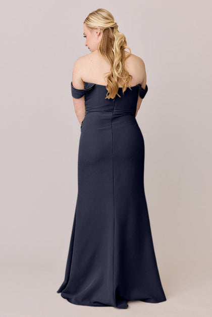 Ariel Convertible Crepe Dress | Made To Order | Navy Blue