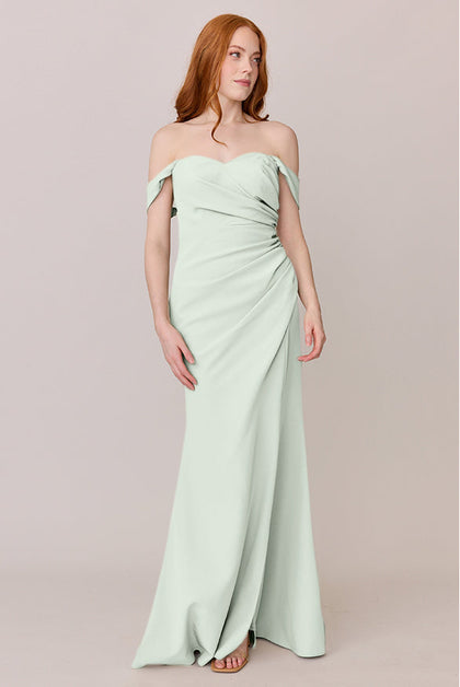Ariel Convertible Crepe Dress | Made To Order | Pistachio