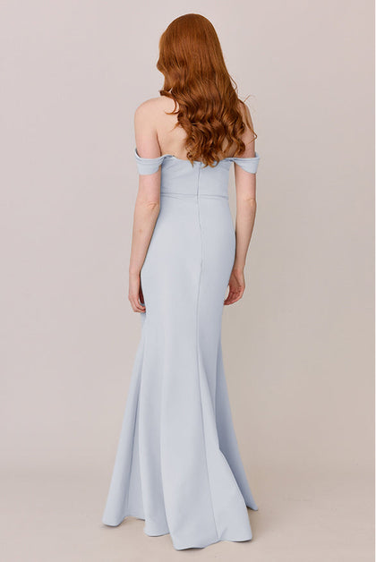 Ariel Convertible Crepe Dress | Made To Order | Sky Blue