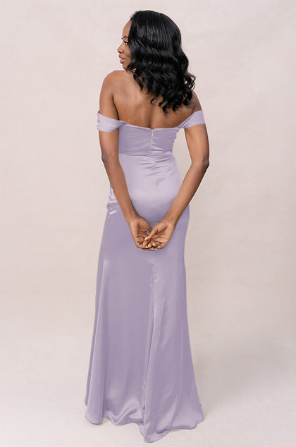 Ariel Convertible Satin Dress | Made To Order | Light Lavender