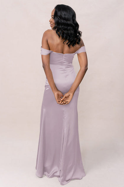 Ariel Convertible Satin Dress | Made To Order | Lilac