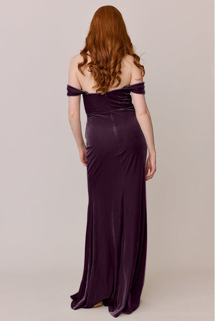 Ariel Convertible Velvet Dress | Made To Order | Purple