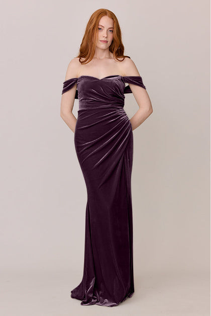 Ariel Convertible Velvet Dress | Made To Order | Purple