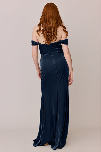 Ariel Convertible Velvet Dress | Made To Order | Royal Blue