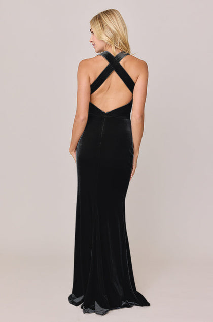 Asher Velvet Dress | Made To Order | Black