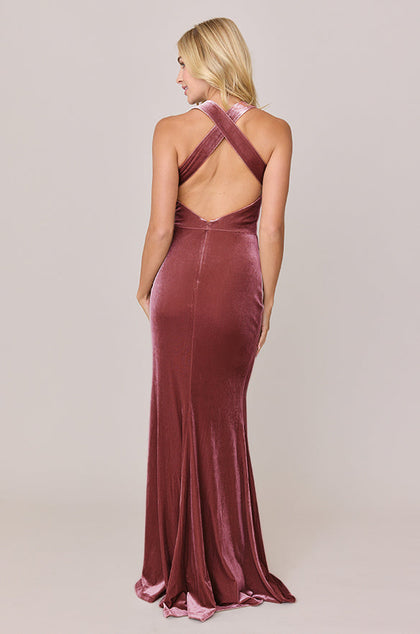 Asher Velvet Dress | Made To Order | Dusty Rose