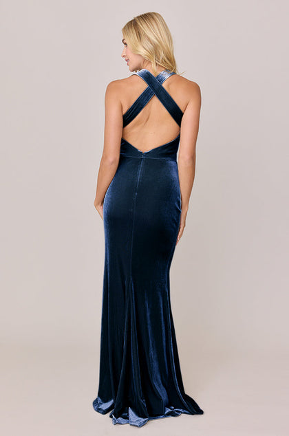 Asher Velvet Dress | Made To Order | Royal Blue