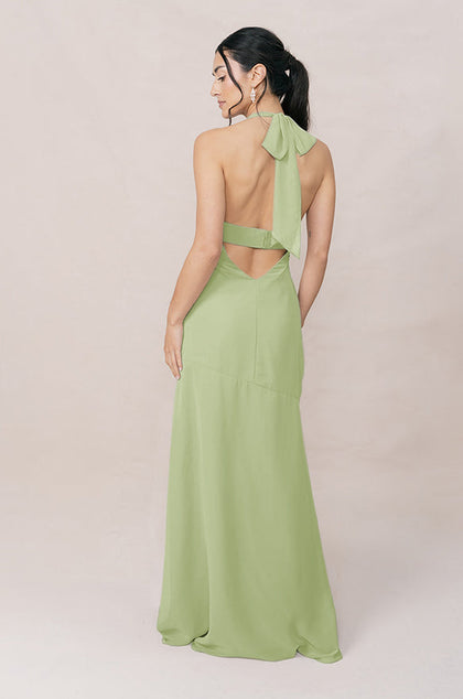 Athena Chiffon Dress | Made To Order | Matcha