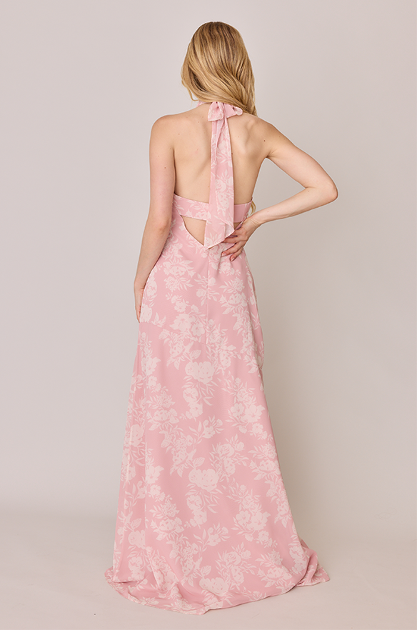 athena satin floral print dress Athena Satin Floral Print Dress