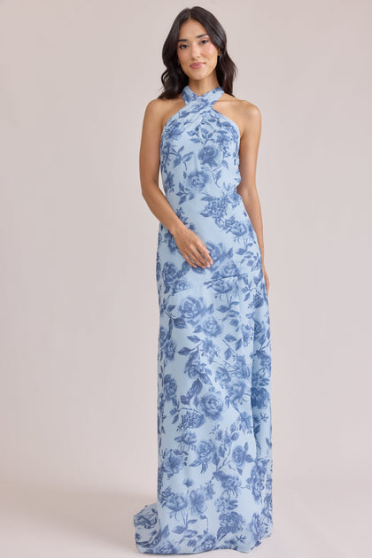 Model: Saije; Size: 4; Color: Sky Blue Garden