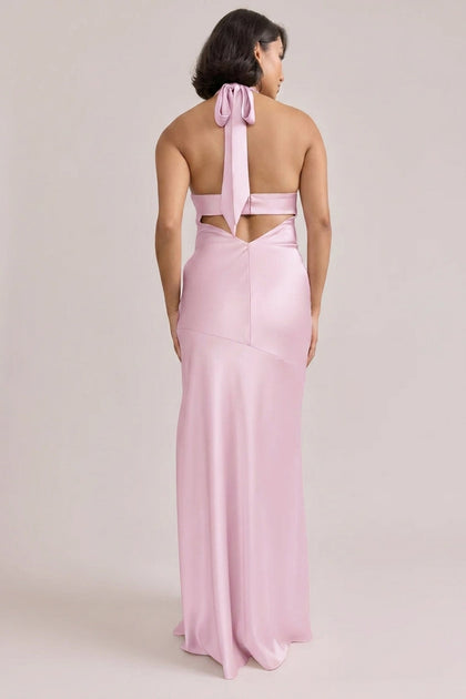 Athena Satin Dress | Baby Pink