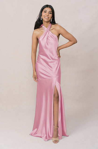 Athena Satin Dress | Made To Order | Perfect Pink