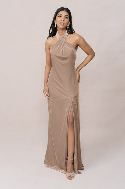 Athena Velvet Dress | Made To Order | Champagne