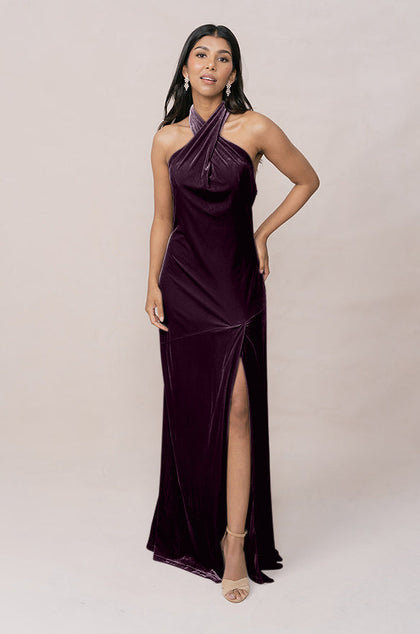 Athena Velvet Dress | Made To Order | Purple