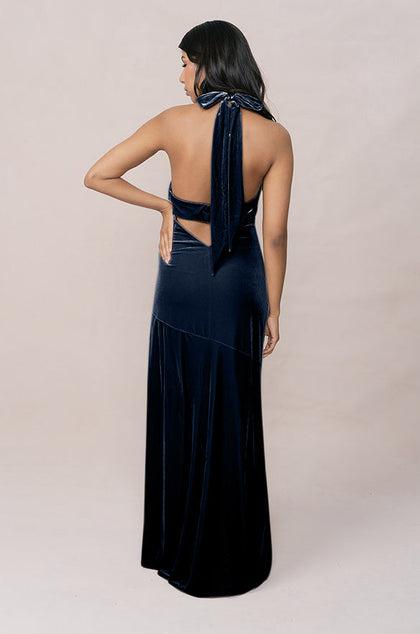 Athena Velvet Dress | Made To Order | Royal Blue