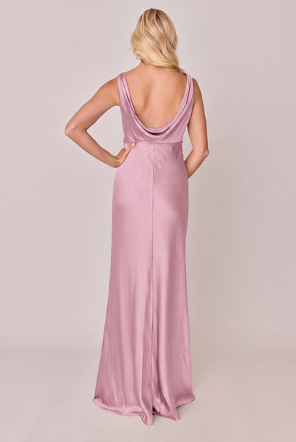 Audrey Satin Dress | Perfect Pink