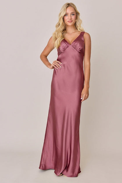 Audrey Satin Dress | Made To Order | Raspberry