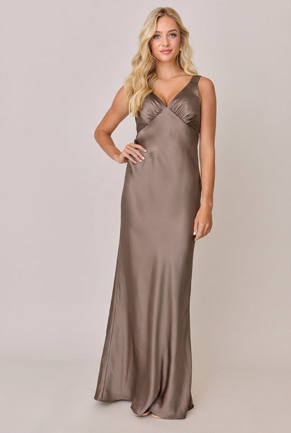 Audrey Satin Dress | Made To Order | Truffle