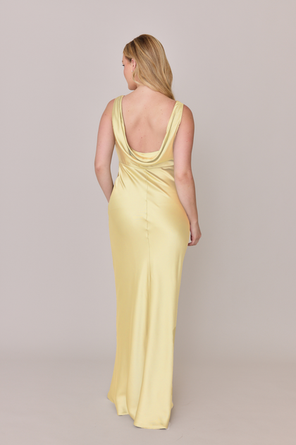 Audrey Satin Dress | Made To Order | Yellow