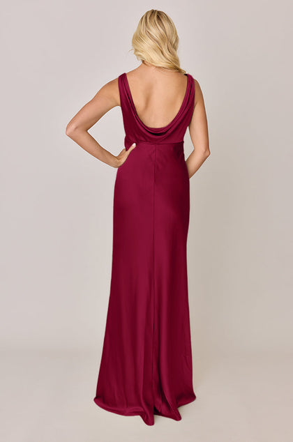 Audrey Satin Dress | Made To Order | Berry
