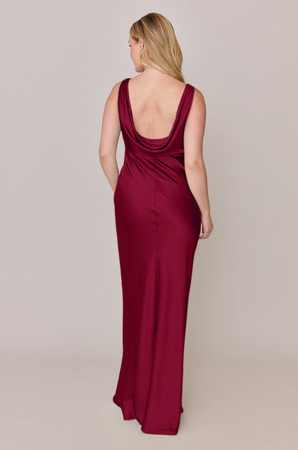 Audrey Satin Dress | Made To Order | Berry