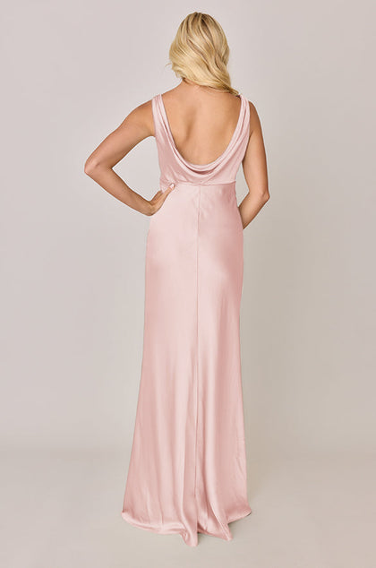 Audrey Satin Dress | Made To Order | Blush