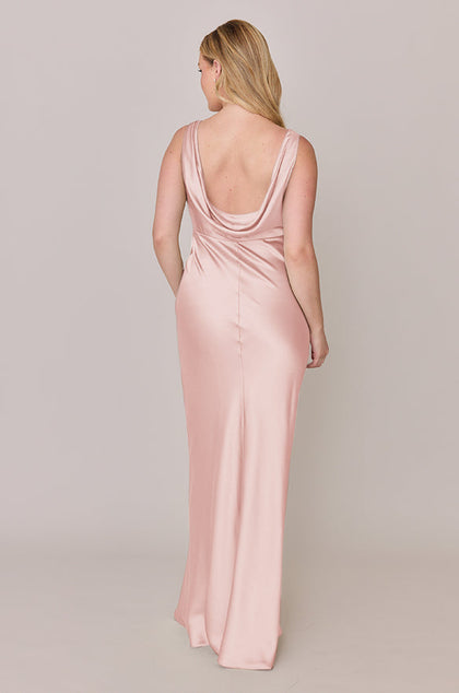 Audrey Satin Dress | Made To Order | Blush