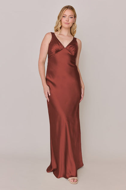 Audrey Satin Dress | Made To Order | Cinnamon Rose
