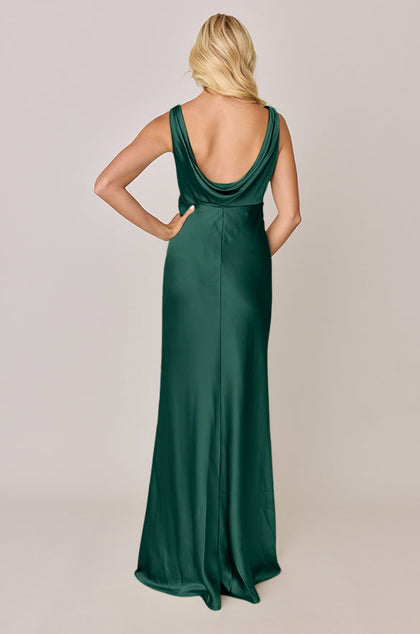 Audrey Satin Dress | Made To Order | Emerald