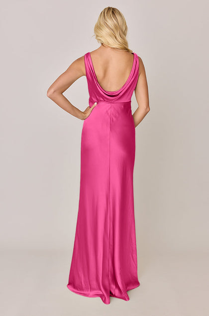 Audrey Satin Dress | Made To Order | Malibu Pink