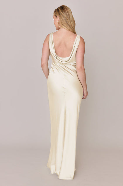 Audrey Satin Dress | Made To Order | Yellow