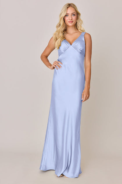 Audrey Satin Dress | Made To Order | Periwinkle