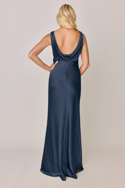 Audrey Satin Dress | Made To Order | Romantic Blue