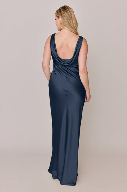Audrey Satin Dress | Made To Order | Romantic Blue