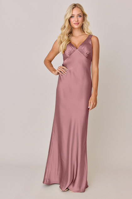 Audrey Satin Dress | Made To Order | Rose Quartz