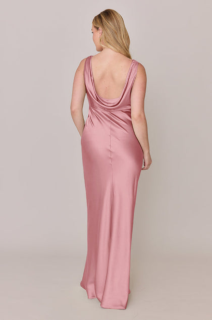Audrey Satin Dress | Made To Order | Rosette