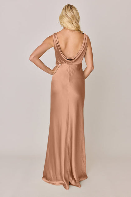 Audrey Satin Dress | Made To Order | Toffee